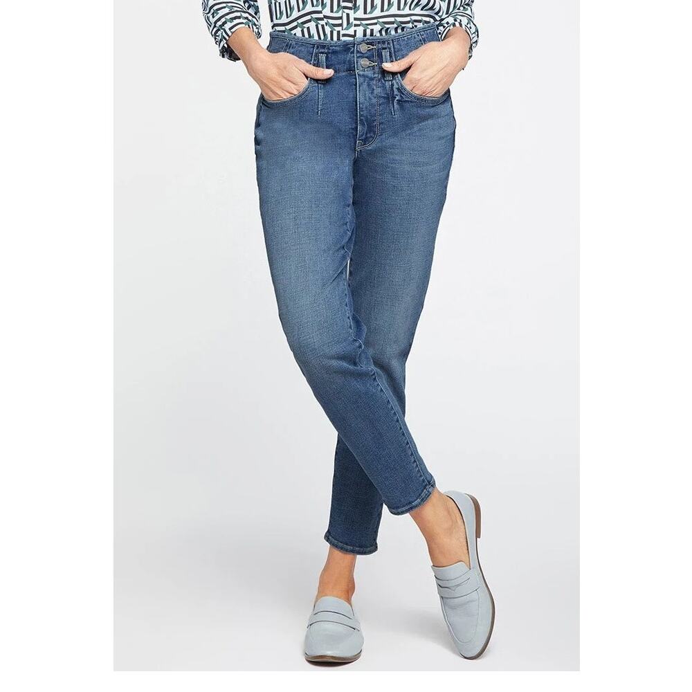 NYDJ Women's Vintage Bouncer Ankle Jeans Medium Blue Premium Denim Lovesick 10